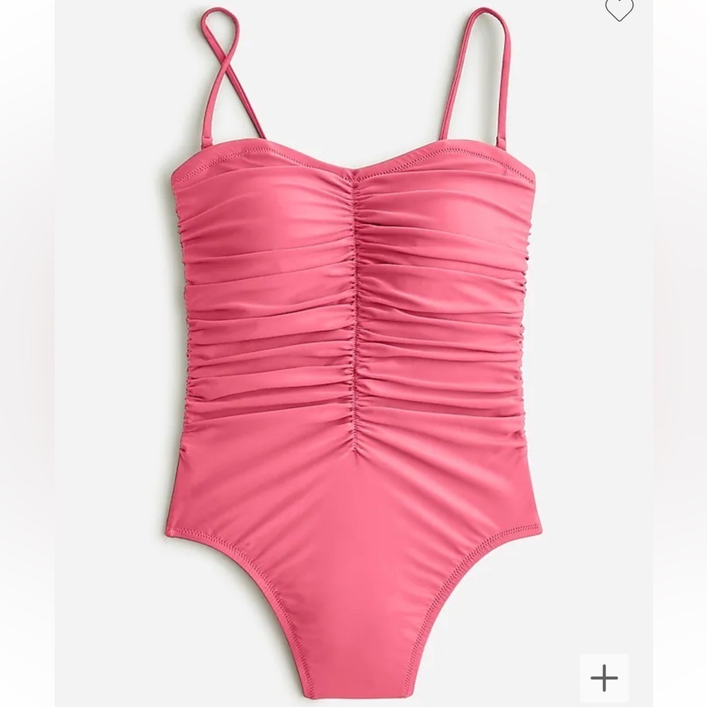 J.Crew Ruched Sweethart one-piece Size 24 Brand New With Tags
